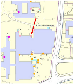 Map about visiting adress of X-Lab. Image.